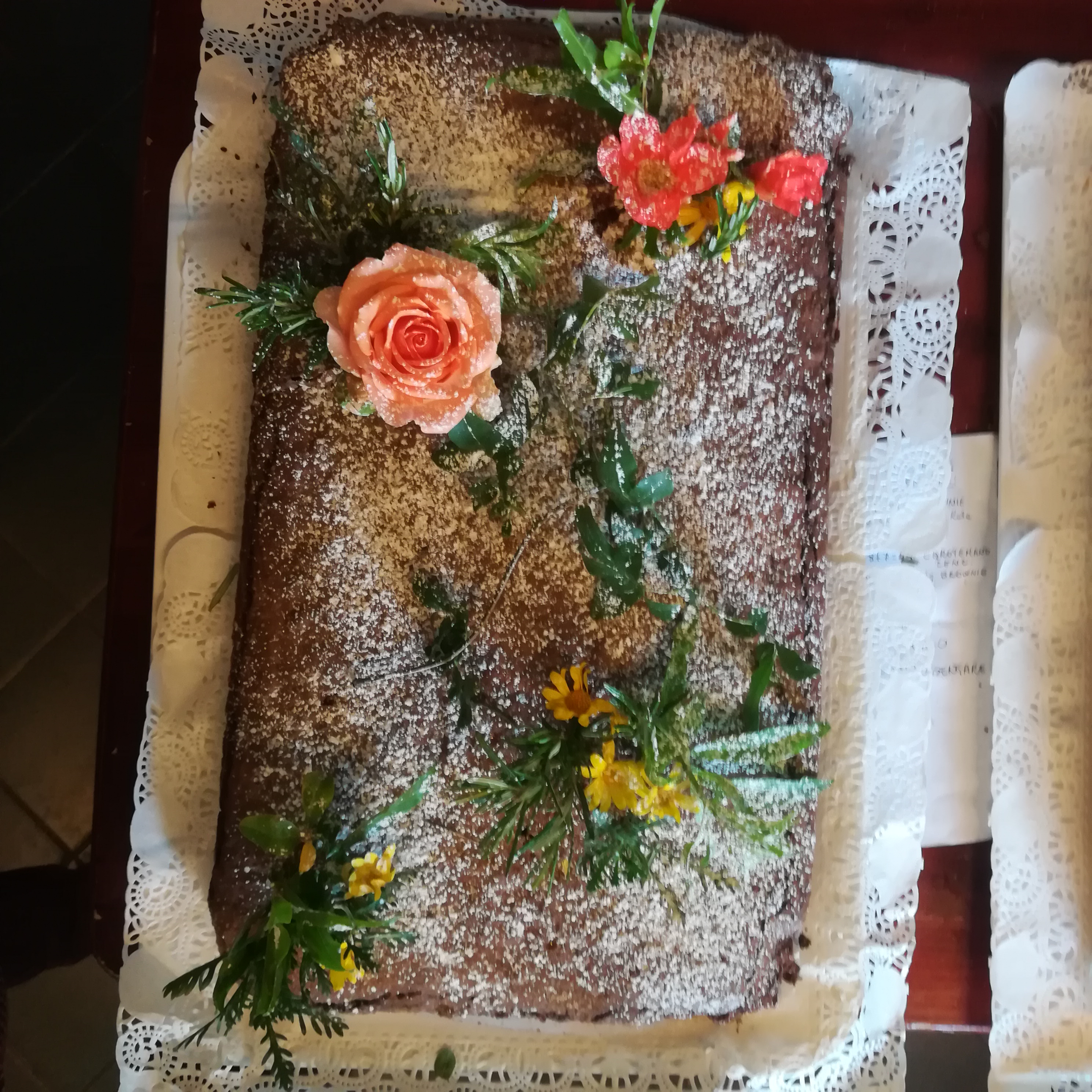 Torta Brownie con fiori